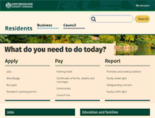 Tablet Screenshot of oxfordshire.gov.uk